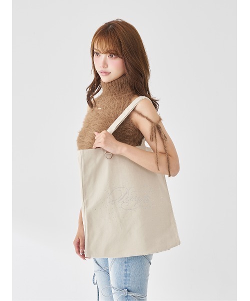 Darich(ダーリッチ)の「ロゴビジューマルチトートバッグ(トートバッグ・レディース・ベージュ/サックスブルー/ボルドー/ブラック/ミント/ピンク/パープル/ホワイト/オレンジ/イエロー・FREE)」の13枚目の写真