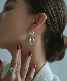 【YArKA/ヤーカ】puff up chain earrings(pierce)[RSTS] / チェーンコマ ピアス