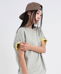 レイヤードロールアップTシャツ