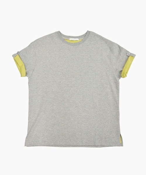 raucohouse(ラウコハウス)の「レイヤードロールアップTシャツ(Tシャツ/カットソー・レディース・グレー・FREE)」の7枚目の写真