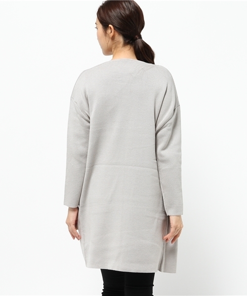 LBC（エルビーシー）の「12Gコットンアクリルミラノリブトッパー（カーディガン/ボレロ・レディース・ミント/ネイビー/ライトグレー・LARGE/MEDIUM）」の4枚目の写真