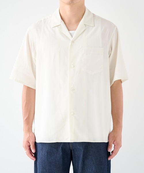 STUDIOUS(ステュディオス)の「【STUDIOUS】Soft Open collar Shirts / 吸湿性 / 速乾性(シャツ/ブラウス・メンズ・ベージュ/ブラック/ホワイト・1/2)」の13枚目の写真