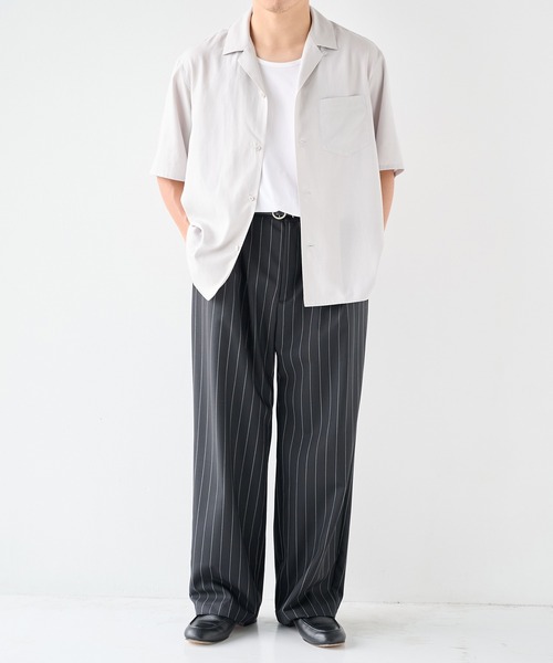 STUDIOUS(ステュディオス)の「【STUDIOUS】Soft Open collar Shirts / 吸湿性 / 速乾性(シャツ/ブラウス・メンズ・ベージュ/ブラック/ホワイト・1/2)」の22枚目の写真