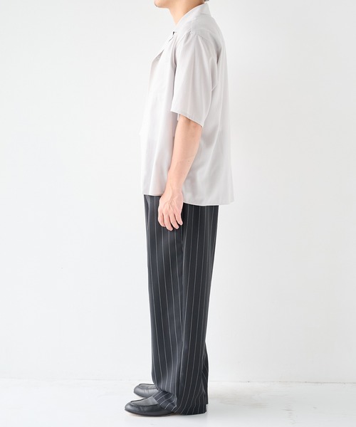 STUDIOUS(ステュディオス)の「【STUDIOUS】Soft Open collar Shirts / 吸湿性 / 速乾性(シャツ/ブラウス・メンズ・ベージュ/ブラック/ホワイト・1/2)」の21枚目の写真