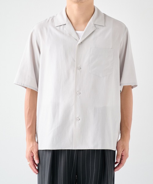 STUDIOUS(ステュディオス)の「【STUDIOUS】Soft Open collar Shirts / 吸湿性 / 速乾性(シャツ/ブラウス・メンズ・ベージュ/ブラック/ホワイト・1/2)」の19枚目の写真