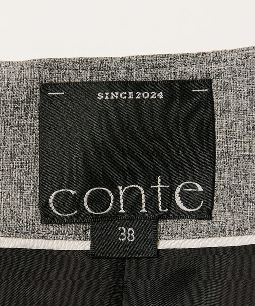 conte（コンテ）の「＜conte＞メランジ ラウンド タックワイドパンツ（その他パンツ・レディース・ブラック/ダークグレー・38/36）」の8枚目の写真