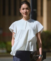 ICB（アイシービー）の「デュアルサテン ラッフルブラウス（シャツ/ブラウス）」
