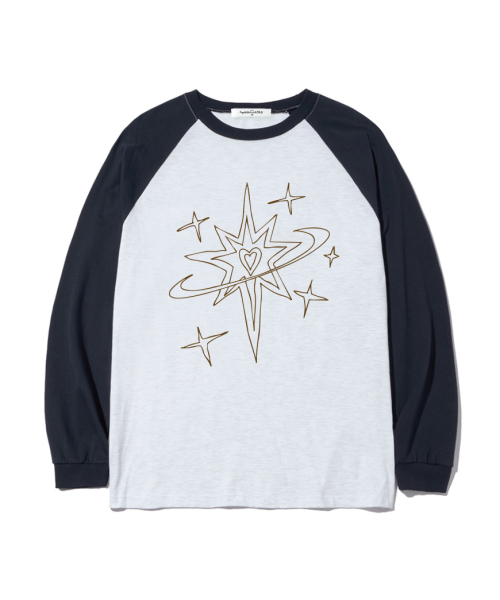 THEMORFHOUSE（ザモーフハウス）の「ラインスタープラネットプリントオーバーサイズロングスリーブ [4カラー]（Tシャツ/カットソー・レディース・ホワイト/ブラウン/ネイビー/ブラック・MEDIUM/LARGE）」の8枚目の写真