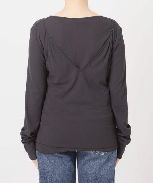 journal standard L'essage(ジャーナルスタンダードレサージュ)の「シアーレイヤーロンT(Tシャツ/カットソー・レディース・グレー/ブラック系その他・FREE)」の11枚目の写真