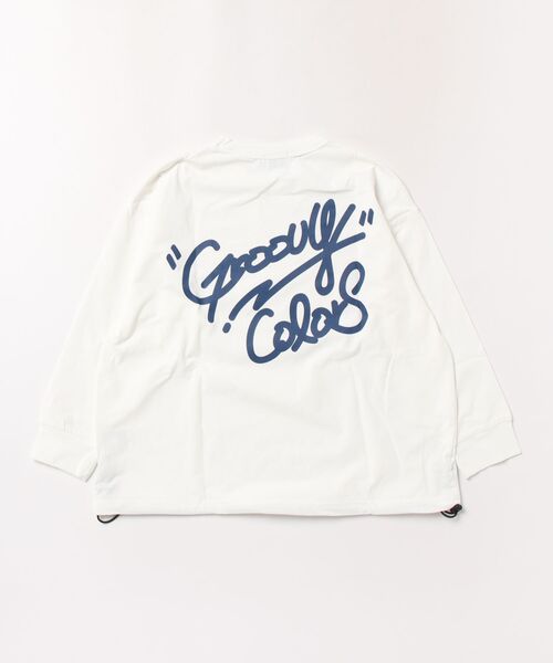 GROOVY COLORS(グルービーカラーズ)の「PTT Jersey Drawstring L/S Tee(Tシャツ/カットソー・キッズ・ホワイト・125cm/115cm)」の2枚目の写真