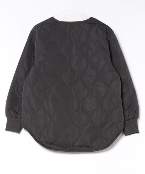 ANPAS(アンパス)の「Women’s Heat-Retention Kapok-Blend Quilted Collarless Jacket / レディース 吸湿発熱 カポック混中綿 キルティングノーカラージャケット ブルゾン アウター(ノーカラージャケット・レディース・ベージュ/ブラック/モスグリーン・L/LL/M)」の4枚目の写真