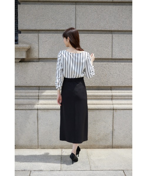 tocco closet(トッコ クローゼット)の「袖口リボンモチーフ付きブラウス(シャツ/ブラウス・レディース・ホワイト×ブラック/ドット・M)」の15枚目の写真