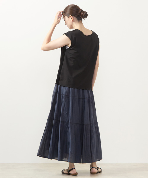 MELROSE claire(メルローズ クレール)の「【CRハシゴレース切替スカート】(スカート・レディース・チャコールグレー/ネイビー/ベージュ・FREE)」の7枚目の写真