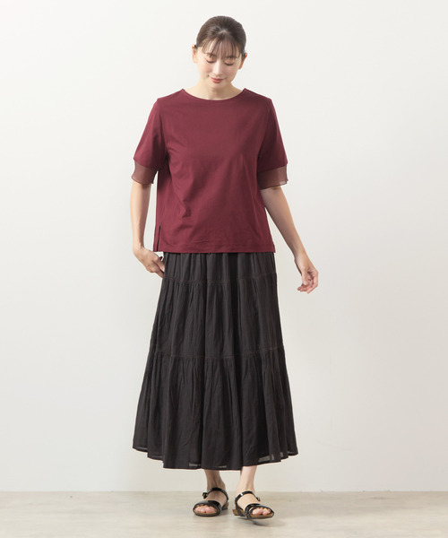 MELROSE claire(メルローズ クレール)の「【CRハシゴレース切替スカート】(スカート・レディース・チャコールグレー/ネイビー/ベージュ・FREE)」の18枚目の写真