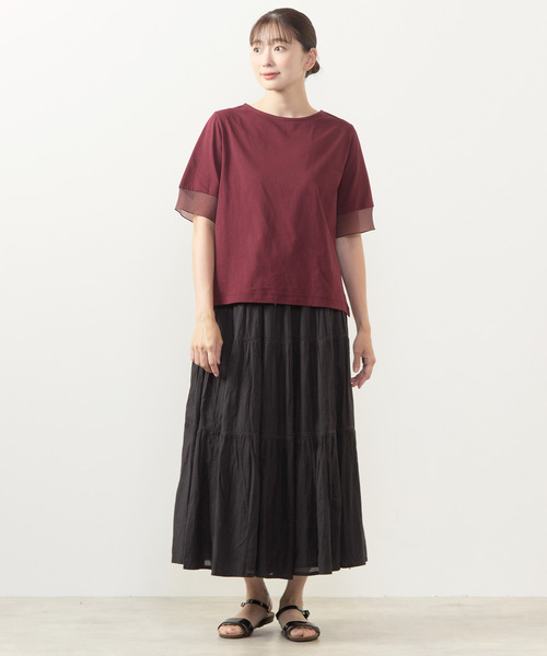 MELROSE claire(メルローズ クレール)の「【CRハシゴレース切替スカート】(スカート・レディース・チャコールグレー/ネイビー/ベージュ・FREE)」の20枚目の写真