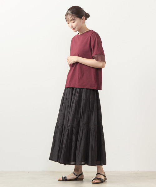 MELROSE claire(メルローズ クレール)の「【CRハシゴレース切替スカート】(スカート・レディース・チャコールグレー/ネイビー/ベージュ・FREE)」の22枚目の写真