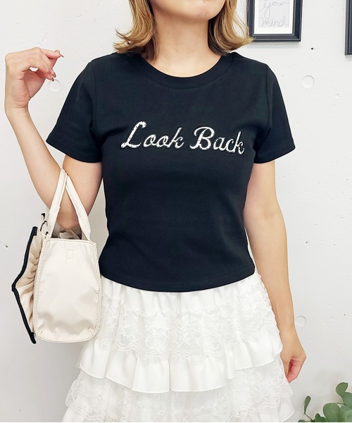 FUN(ファン)の「シュシュツキチビT(Tシャツ/カットソー・レディース・オフホワイト/ブラック/ホワイト×ブラック・FREE)」の1枚目の写真