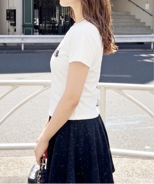 FUN(ファン)の「シュシュツキチビT(Tシャツ/カットソー・レディース・オフホワイト/ブラック/ホワイト×ブラック・FREE)」の5枚目の写真
