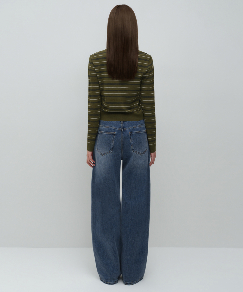 MUSINSA STANDARD WOMAN（ムシンサスタンダードウーマン）の「ウィメンズエッセンシャルワイドデニムパンツ[ミディアムインディゴ]（デニムパンツ・レディース・その他・23/30/29/28/32/27/26/25/24）」の3枚目の写真