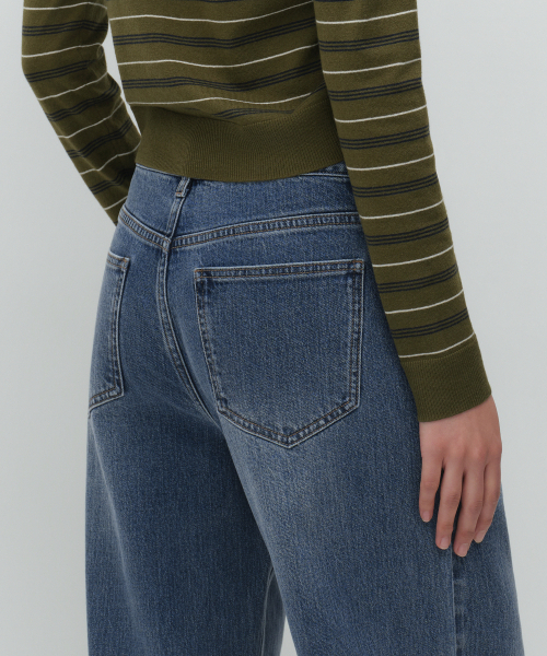 MUSINSA STANDARD WOMAN（ムシンサスタンダードウーマン）の「ウィメンズエッセンシャルワイドデニムパンツ[ミディアムインディゴ]（デニムパンツ・レディース・その他・23/30/29/28/32/27/26/25/24）」の6枚目の写真