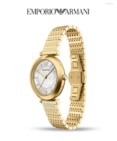 EMPORIO ARMANI(エンポリオアルマーニ)の「エンポリオ・アルマーニ 腕時計 レディース アナログ ステンレス AR11809(アナログ腕時計・レディース・ゴールド・FREE)」の9枚目の写真