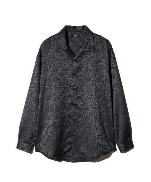 glamb(グラム)の「Grace Open Collar Shirt / グレースオープンカラーシャツ(シャツ/ブラウス・メンズ・ブラック/ブルー/ホワイト・S/M/L)」の2枚目の写真