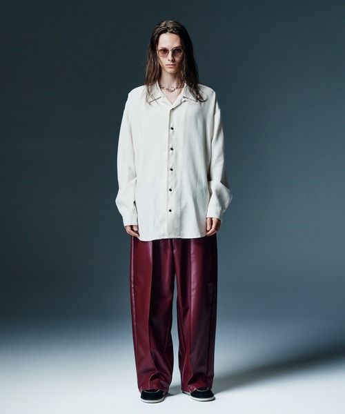 glamb(グラム)の「Grace Open Collar Shirt / グレースオープンカラーシャツ(シャツ/ブラウス・メンズ・ブラック/ブルー/ホワイト・S/M/L)」の7枚目の写真