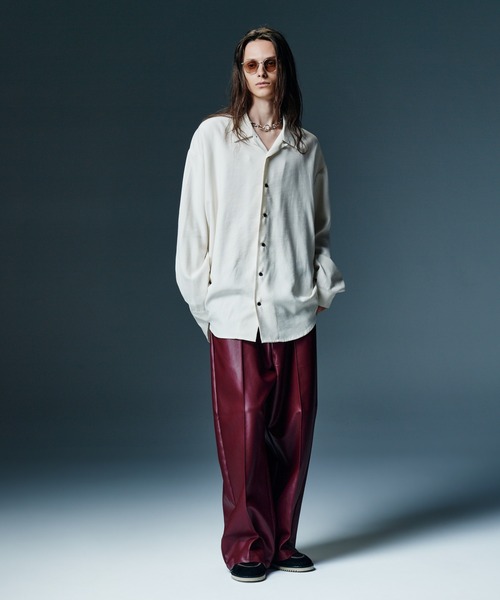 glamb(グラム)の「Grace Open Collar Shirt / グレースオープンカラーシャツ(シャツ/ブラウス・メンズ・ブラック/ブルー/ホワイト・S/M/L)」の8枚目の写真