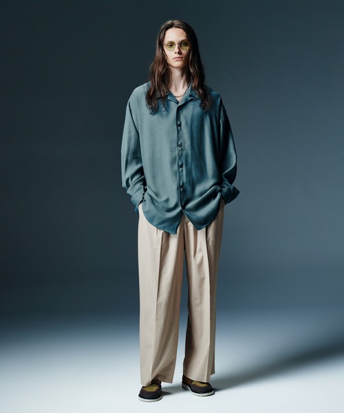 glamb(グラム)の「Grace Open Collar Shirt / グレースオープンカラーシャツ(シャツ/ブラウス・メンズ・ブラック/ブルー/ホワイト・S/M/L)」の10枚目の写真