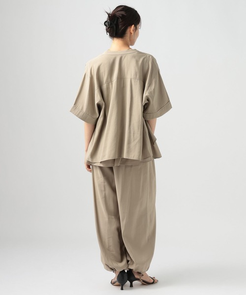 BAYFLOW（ベイフロー）の「[セットアップ可]フィブリルハーフスリーブシャツ（シャツ/ブラウス・レディース・プラム/ベージュ/ブラウン・FREE）」の19枚目の写真