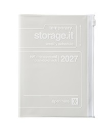 MARK'S（マークス）の「マークス 手帳 2027 スケジュール帳 2026年12月始まり 週間レフト B6変型 ストレージイット（手帳/メモ帳）」
