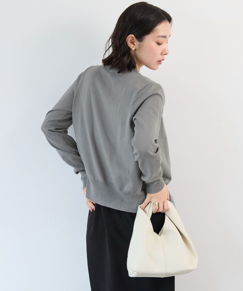 Futier land(フューティアランド)の「【UVカット・接触冷感】冷房対策もできて、オフィスでも使える。クルーネックカーディガン(カーディガン/ボレロ・レディース・ブラック/グレー/パープル/ライトイエロー/ホワイト・FREE)」の8枚目の写真