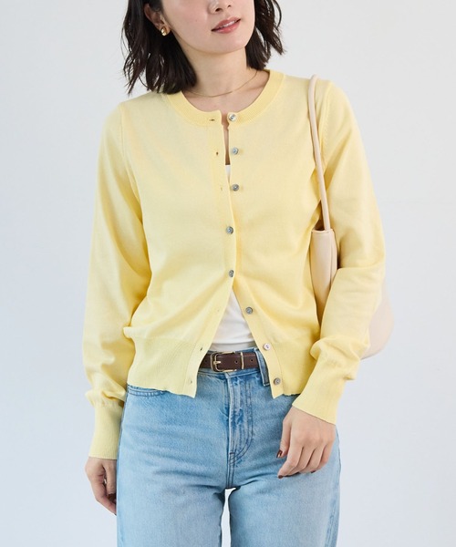 Futier land(フューティアランド)の「【UVカット・接触冷感】冷房対策もできて、オフィスでも使える。クルーネックカーディガン(カーディガン/ボレロ・レディース・ブラック/グレー/パープル/ライトイエロー/ホワイト・FREE)」の17枚目の写真