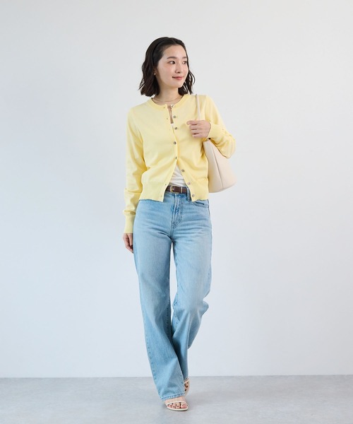 Futier land(フューティアランド)の「【UVカット・接触冷感】冷房対策もできて、オフィスでも使える。クルーネックカーディガン(カーディガン/ボレロ・レディース・ブラック/グレー/パープル/ライトイエロー/ホワイト・FREE)」の22枚目の写真