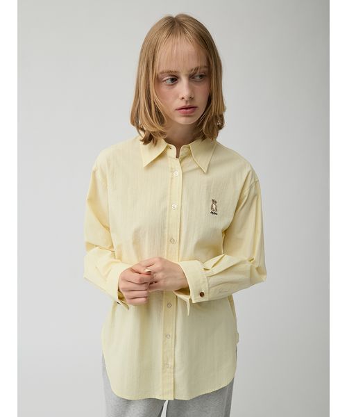 LILY BROWN(リリーブラウン)の「【Lily Bear】ダブルカフスシャツ(シャツ/ブラウス・レディース・チェック/イエロー/ホワイト・F)」の3枚目の写真