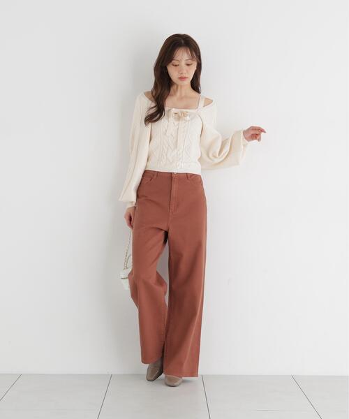PROPORTION BODY DRESSING(プロポーションボディドレッシング)の「<E>ケーブルニットset up / 1216275900(アンサンブル・レディース・グレー系その他/ホワイト系その他・FREE)」の5枚目の写真