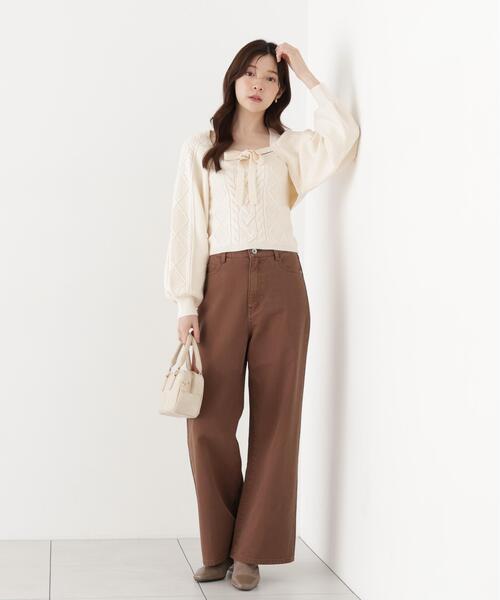 PROPORTION BODY DRESSING(プロポーションボディドレッシング)の「<E>ケーブルニットset up / 1216275900(アンサンブル・レディース・グレー系その他/ホワイト系その他・FREE)」の18枚目の写真
