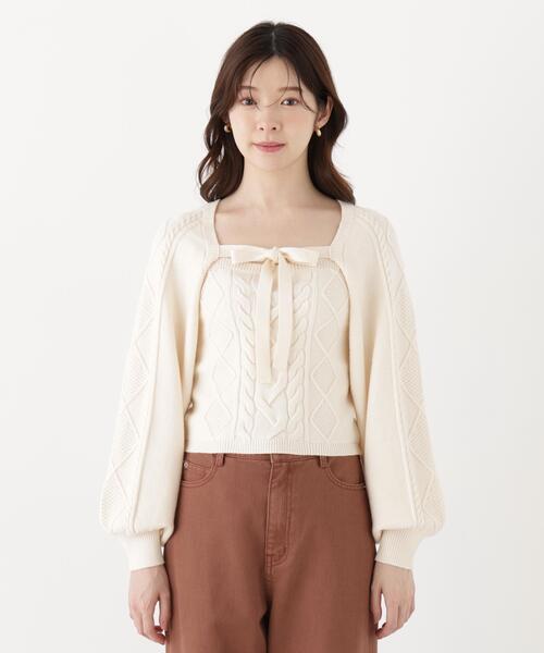 PROPORTION BODY DRESSING(プロポーションボディドレッシング)の「<E>ケーブルニットset up / 1216275900(アンサンブル・レディース・グレー系その他/ホワイト系その他・FREE)」の19枚目の写真