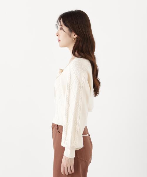 PROPORTION BODY DRESSING(プロポーションボディドレッシング)の「<E>ケーブルニットset up / 1216275900(アンサンブル・レディース・グレー系その他/ホワイト系その他・FREE)」の20枚目の写真