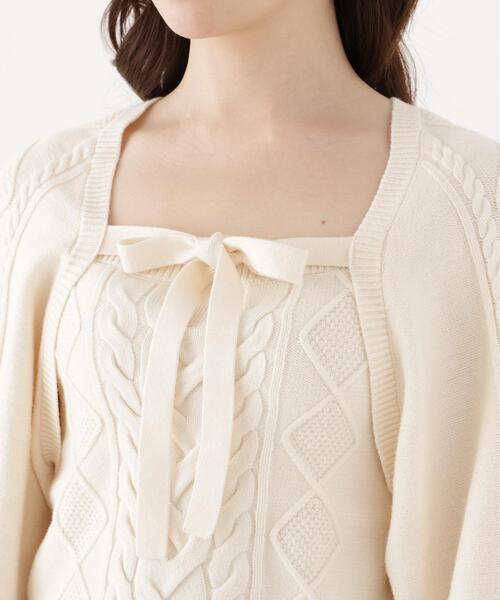 PROPORTION BODY DRESSING(プロポーションボディドレッシング)の「<E>ケーブルニットset up / 1216275900(アンサンブル・レディース・グレー系その他/ホワイト系その他・FREE)」の22枚目の写真