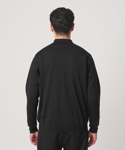 BEAUTY&YOUTH UNITED ARROWS（ビューティーアンドユースユナイテッドアローズ）の「【WEB限定 WARDROBE SMART】マシーンウォッシャブル ウールミックス ポロカラーニット ジャケット（カーディガン/ボレロ・メンズ・ブラック/ダークグレー・XL/L/M/S）」の14枚目の写真