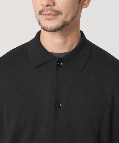 BEAUTY&YOUTH UNITED ARROWS（ビューティーアンドユースユナイテッドアローズ）の「【WEB限定 WARDROBE SMART】マシーンウォッシャブル ウールミックス ポロカラーニット ジャケット（カーディガン/ボレロ・メンズ・ブラック/ダークグレー・XL/L/M/S）」の15枚目の写真