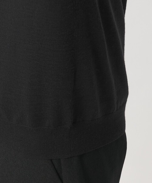 BEAUTY&YOUTH UNITED ARROWS（ビューティーアンドユースユナイテッドアローズ）の「【WEB限定 WARDROBE SMART】マシーンウォッシャブル ウールミックス ポロカラーニット ジャケット（カーディガン/ボレロ・メンズ・ブラック/ダークグレー・XL/L/M/S）」の17枚目の写真
