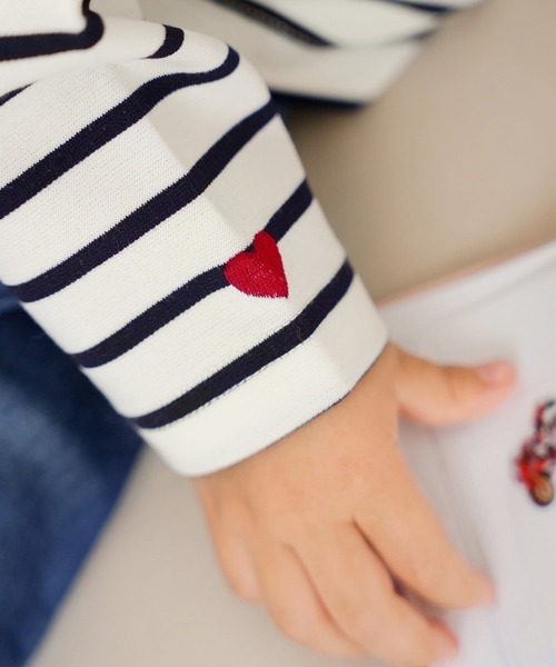 le reve vaniller(ル レーヴ ヴァニレ)の「vaniller kids 長袖 Tシャツ le reve vaniller(Tシャツ/カットソー・レディース・ホワイト×ブラック/ピンク/ネイビー・L(110-120cm)/M(90-100cm))」の9枚目の写真