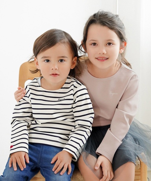 le reve vaniller(ル レーヴ ヴァニレ)の「vaniller kids 長袖 Tシャツ le reve vaniller(Tシャツ/カットソー・レディース・ホワイト×ブラック/ピンク/ネイビー・L(110-120cm)/M(90-100cm))」の12枚目の写真