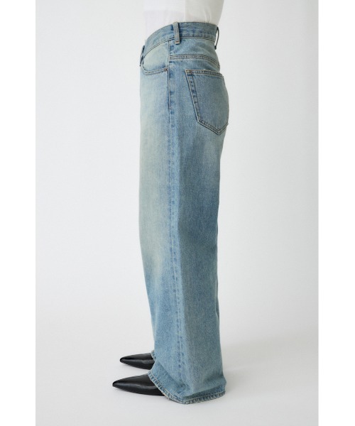 MOUSSY（マウジー）の「CROSS WAIST WIDE STRAIGHT(S) / クロスウエストワイドストレート ショートサイズ（デニムパンツ・レディース・ブルー/ダークブルー/ブラック/ライトブルー・0）」の13枚目の写真