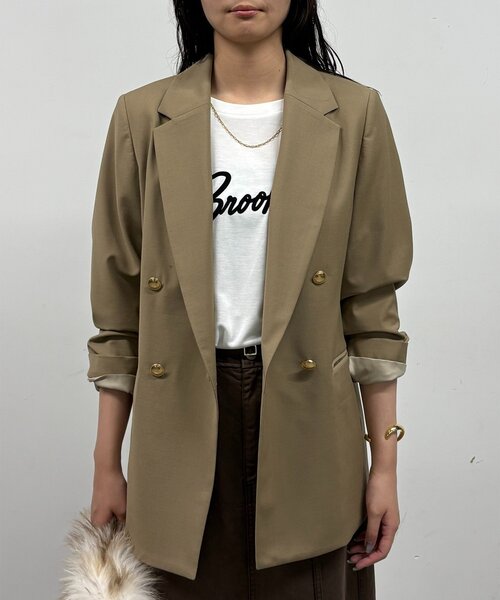 LOUNGEDRESS(ラウンジドレス)の「テーラードジャケット 秋服(テーラードジャケット・レディース・ネイビー/ベージュ/ブラック・FREE)」の3枚目の写真