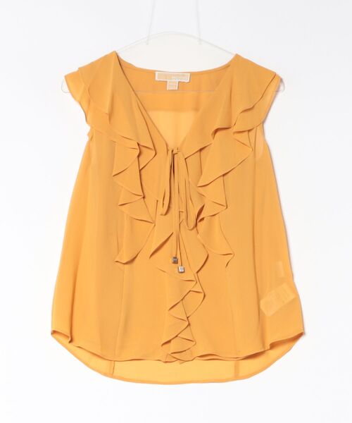 MICHAEL KORS(マイケルコース)の「ラッフル ジョーゼット ブラウス(シャツ/ブラウス・レディース・イエロー系・S/XS/M)」の1枚目の写真