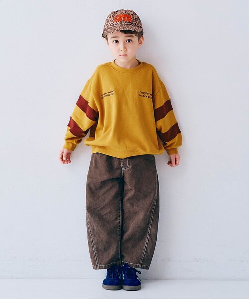 p.premier(ピードットプルミエ)の「ロゴ刺繍袖切替トレーナー(スウェット・キッズ・グレー/イエロー/エンジ/ネイビー・140/80/90/100/110/120/130)」の21枚目の写真