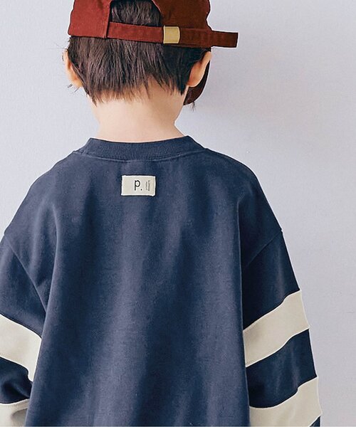 p.premier(ピードットプルミエ)の「ロゴ刺繍袖切替トレーナー(スウェット・キッズ・グレー/イエロー/エンジ/ネイビー・140/80/90/100/110/120/130)」の18枚目の写真